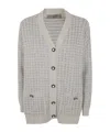D Exterior D.exterior Check Crystals Cardigan In Gray