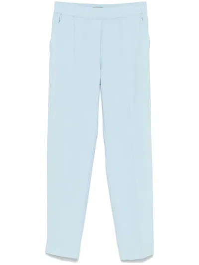 D Exterior Cady Trousers In Blue