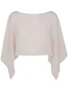 D Exterior D.exterior Silk Georgette Cape In Neutral