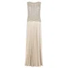 D Exterior Sleeveless Dress In Neutral
