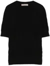 D Exterior Chevron-knit Sweater In Black