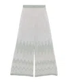 D Exterior Dexterior Wide-leg Trousers With Textured Zigzag Pattern In Gray