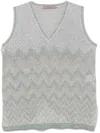 D Exterior D.exterior V-neck Sleeveless Top In Gray
