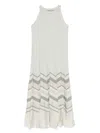 D Exterior D. Exterior Mint Green Sleeveless Dress In White
