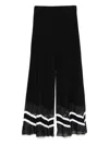 D Exterior Viscose And Lurex Trousers In Black