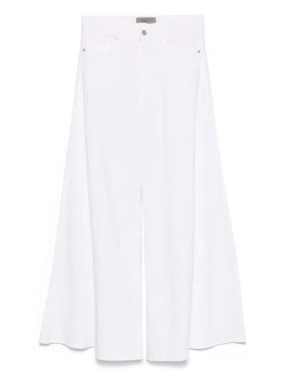 D Exterior Cotton Trousers In White