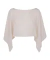 D Exterior Cape-design Blouse In Neutral