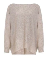 D Exterior Boat-neck Sweater In Pink