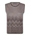 D Exterior D.exterior Zigzag Pattern Sleeveless Top In Brown