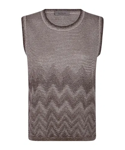 D EXTERIOR D.EXTERIOR ZIGZAG PATTERN SLEEVELESS TOP