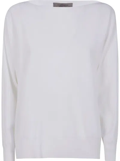 D-exterior D. Exterior Long Sleeves Oversized T-shirt In White