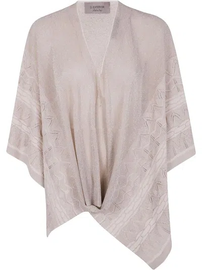 D-exterior D. Exterior Embroidered Luc Cape In White