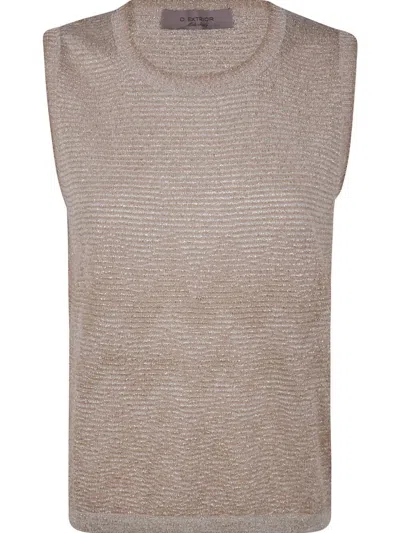 D-exterior D. Exterior Degrade Lux Cropped Top In White
