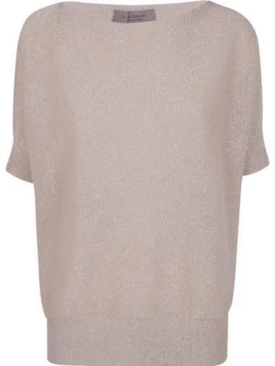 D-exterior D. Exterior Vanise Lux Short Sleeves Oversized Sweater In White