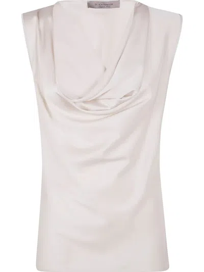 D-exterior D. Exterior Satin Top In White