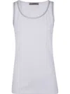 D-exterior D. Exterior Cotton Jersey Tank Top In White