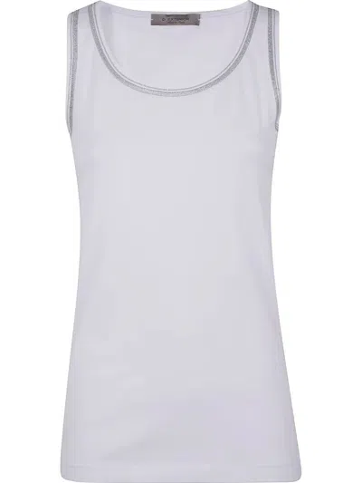 D-exterior D. Exterior Cotton Jersey Tank Top In White