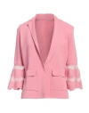 D Exterior D. Exterior Woman Blazer Antique Rose Size M Viscose, Polyester In Pink