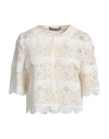 D Exterior D. Exterior Woman Cardigan Cream Size 10 Polyester In White