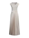 D Exterior D. Exterior Woman Maxi Dress Light Grey Size L Viscose, Polyamide, Polyester, Elastane In Grey