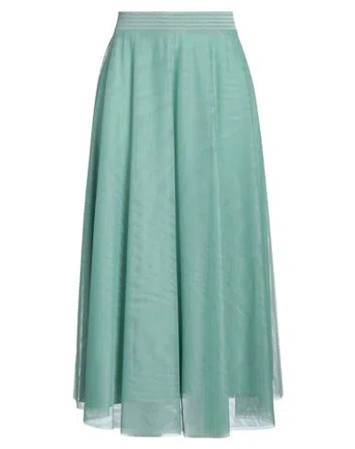 D Exterior D. Exterior Woman Maxi Skirt Light Green Size 12 Viscose, Polyester, Polyamide, Acetate, Elastane