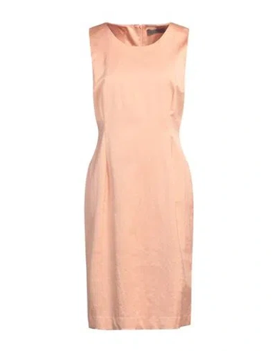D Exterior D. Exterior Woman Midi Dress Salmon Pink Size 14 Viscose, Cotton, Elastane