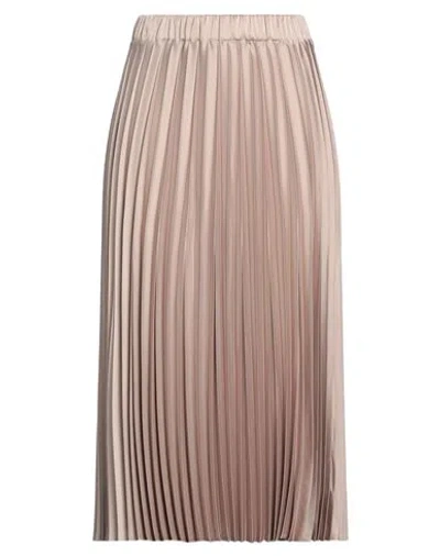 D Exterior D. Exterior Woman Midi Skirt Sand Size 12 Polyester, Elastane In Beige