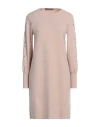 D Exterior D. Exterior Woman Mini Dress Beige Size L Wool, Polyester