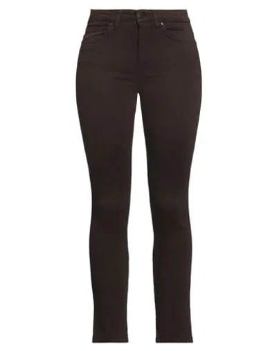 D Exterior D. Exterior Woman Pants Chocolate Brown Size 6 Cotton, Elastane