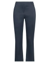 D Exterior D. Exterior Woman Pants Navy Size 10 Linen, Elastane In Blue