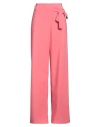 D Exterior D. Exterior Woman Pants Salmon Pink Size 12 Polyester, Elastane In Pink