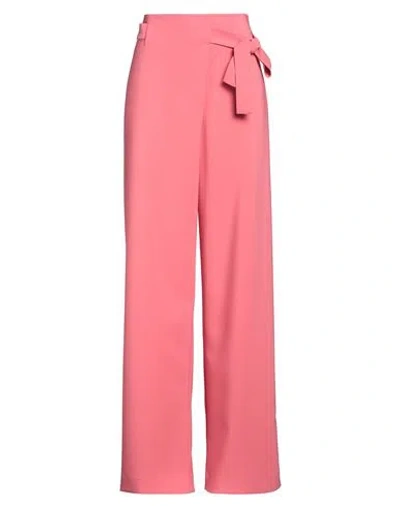 D Exterior D. Exterior Woman Pants Salmon Pink Size 12 Polyester, Elastane