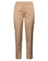 D Exterior D. Exterior Woman Pants Sand Size 6 Viscose, Cotton, Elastane In Brown