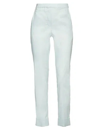 D Exterior D. Exterior Woman Pants Turquoise Size 2 Linen, Elastane In Gold