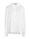 D Exterior D. Exterior Woman Shirt White Size L Polyester, Elastane