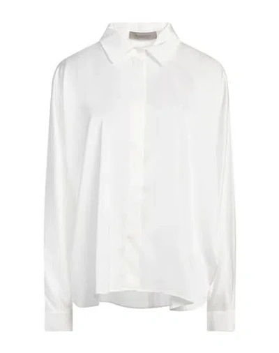 D Exterior D. Exterior Woman Shirt White Size L Polyester, Elastane