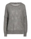 D Exterior D. Exterior Woman Sweater Grey Size L Textile Fibers, Wool, Alpaca Wool, Mohair Wool, Cashmere In Gray