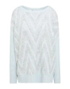 D Exterior D. Exterior Woman Sweater Sky Blue Size Xl Merino Wool, Alpaca Wool, Polyamide, Elastane In Blue