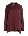 D Exterior D. Exterior Woman Top Burgundy Size L Polyester, Elastane, Cashmere, Alpaca Wool, Polyamide In Burgundy