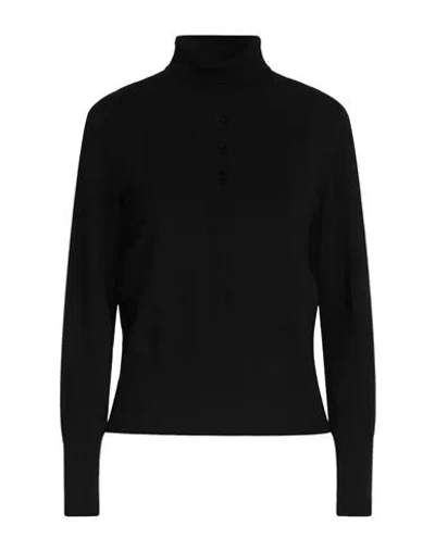 D Exterior D. Exterior Woman Turtleneck Black Size L Wool, Polyester