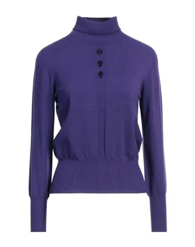 D Exterior D. Exterior Woman Turtleneck Purple Size S Wool, Polyester