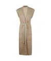 D Exterior D.exterior Degrade Lux Long Waistcoat In Brown