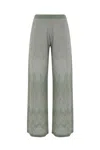 D Exterior Degraded Short Trousers In Viscose And Lurex In Gray