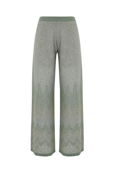 D Exterior Degraded Short Trousers In Viscose And Lurex In Gray