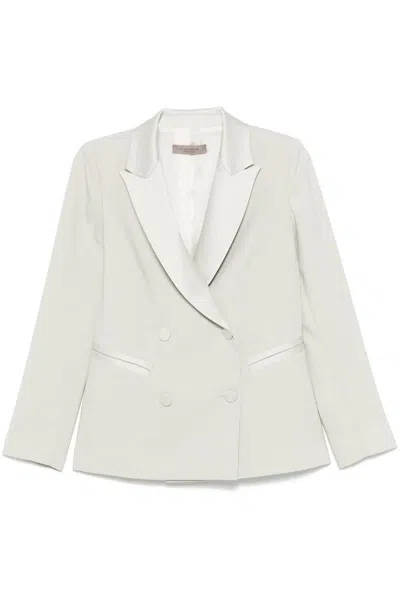 D EXTERIOR DOUBLE-BREASTED BLAZER JACKET