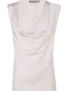 D Exterior D.exterior Draped Sleeveless Top In White