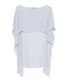 D Exterior D.exterior Draped Layered Coat In Blue