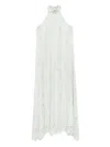 D Exterior Dexterior High Neck Lace Overlay Maxi Dress In Multi