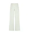 D Exterior D. Exterior Grey Satin Pants In White