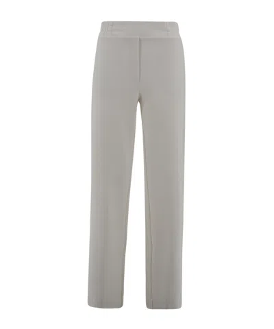 D Exterior Elastic Waist Casual Pants In Gray